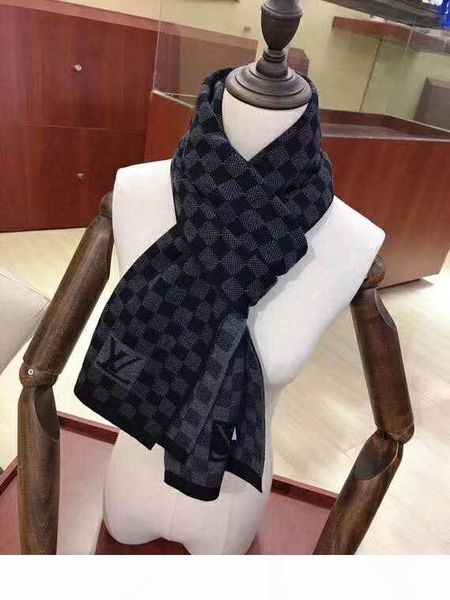 

scarf 2018 autumn winter mens scarfs letter designers scarves size 180x35cm t-20, Blue;gray