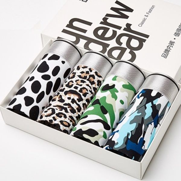 

selling designer advanced men underwear 2020 new gift box ice silk seamless antibacterial youth boxers shorts four-corner men underwears, Black;white