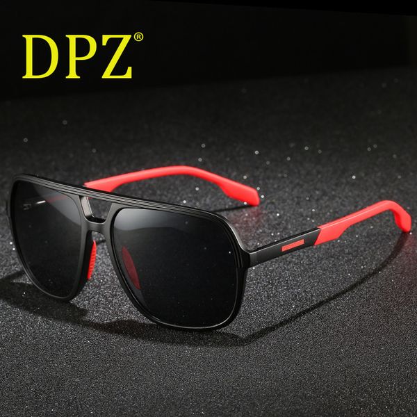 

dpz 2020 new men's tr casual large frame hd polarized sunglasses women's pilot driving fashion uv400 sunglasses, White;black