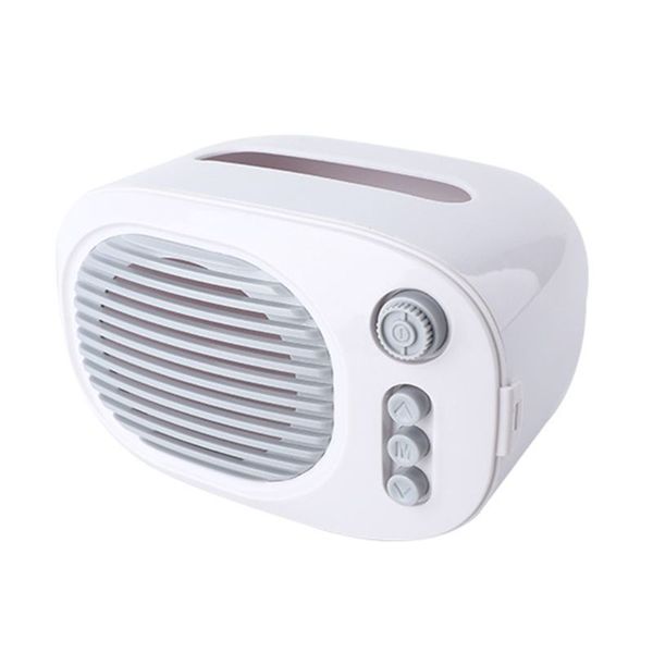 

cute mini radio shape tissue holder storage case container home office k4ua