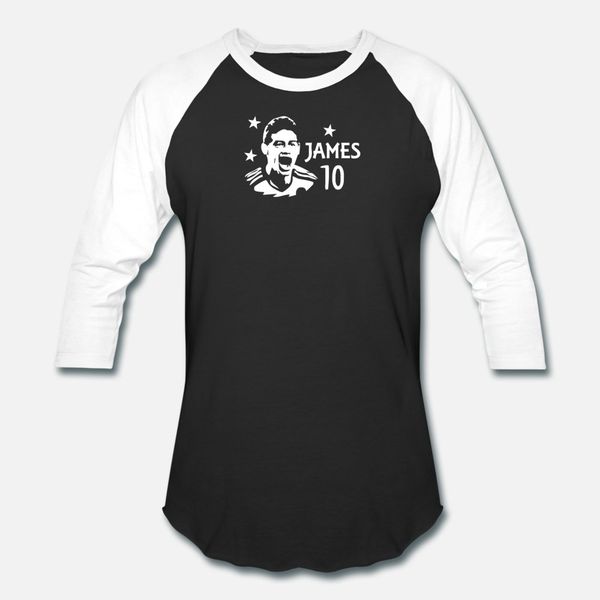 

james rodriguez colombia soccer star t shirt men designs 100% cotton o-neck family cute humor spring pictures shirt, White;black