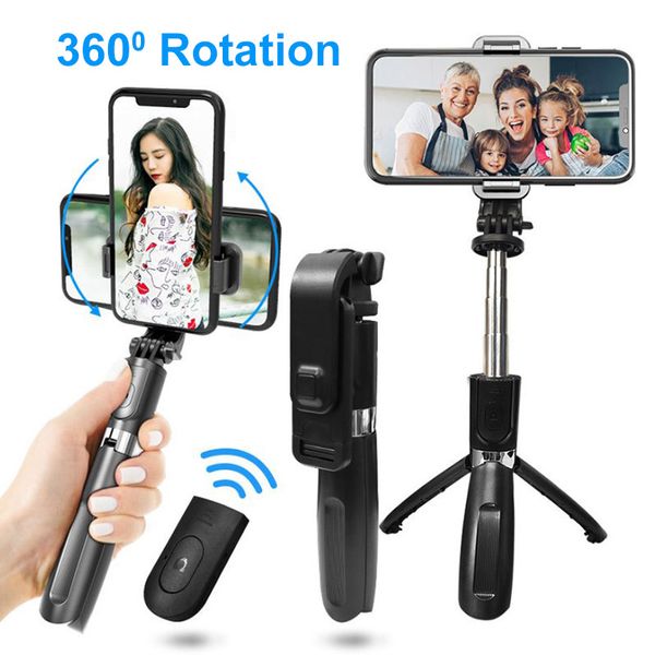 

selfie stick tripod wireless bluetooth stand foldable monopods ptz mode 360 angle rotation for smart phone gopro sport action digital camera