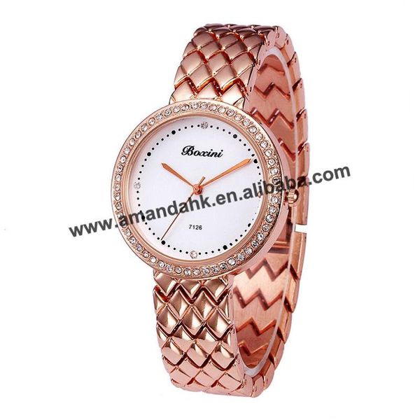 

wholesale silver gold thin alloy watches new rhinestone fashion women dress wristwatch ladies women girls watches boxini 7126, Slivery;brown