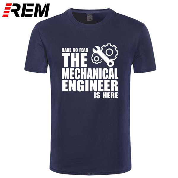 

rem have no fear the mechanical engineer is here novelty funny printed t shirt men's clothing cotton o-neck short sleeve t-shirt