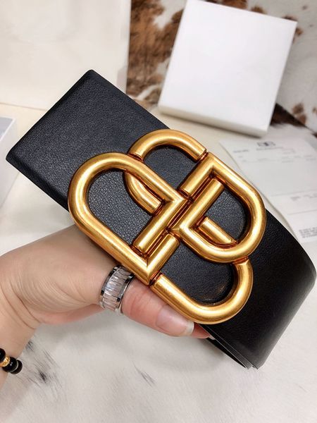 

7cm width women belt fashion leather metal brass buckle belts for women ladies leisure dress jeans wild waistband, Black;brown