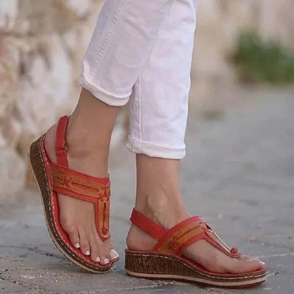 

women sandals summer wedge rome slip-on shoe woman flip flop slides solid women's shoes hook & loop female sandalias de mujer, Black