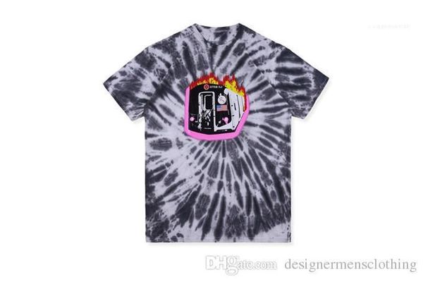 

tshirts summer round neck short sleeve mens fashion mens tees travis scott astroworld tour tie-dyed mens, White;black