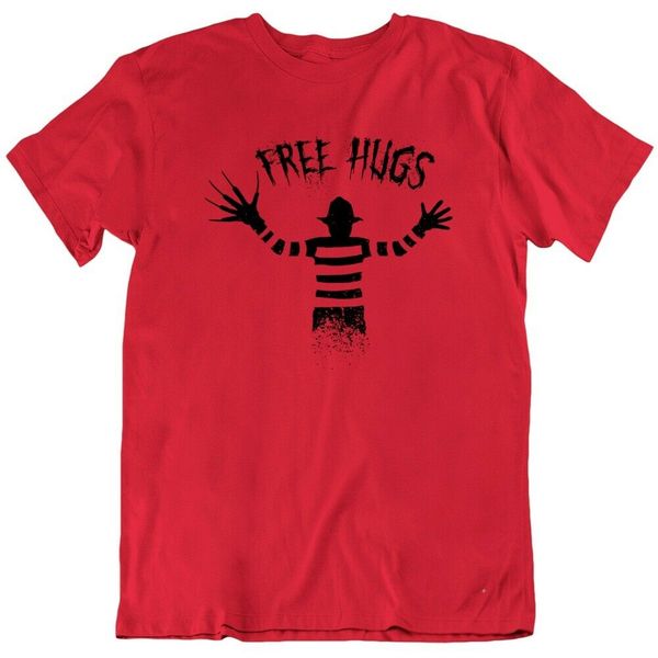 

free hugs freddy krueger фильм ужасов когти любовь смешные хэллоуин тенниска