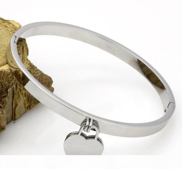 

have stamps fashion gold love charm bracelet bangle armband for lady design women party wedding lovers gift titanium steel jewelry for bride, White