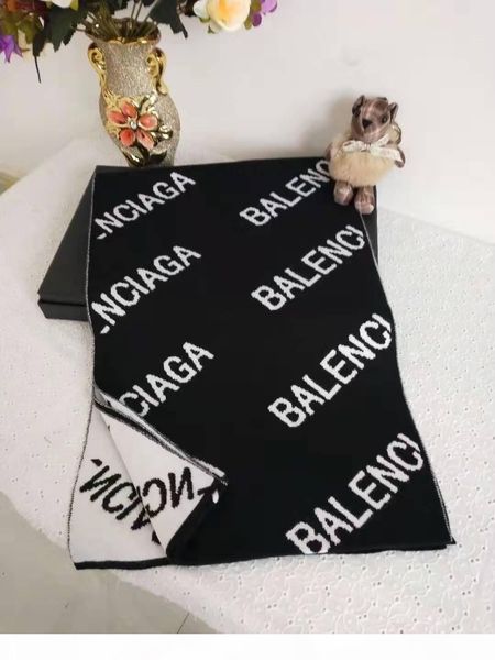 

autumn winter scarf fashion brand designers men and women 100% knitted wool scarf leisure business brand scarf 180*30cm, Blue;gray
