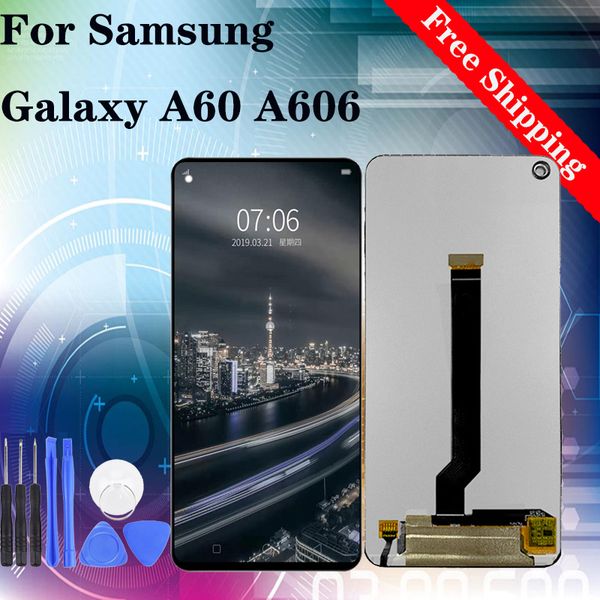 

super quality oem for samsung galaxy a60 a606 lcd display touch screen dhl with tempered film gifts