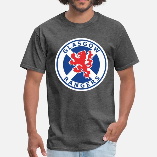 

glasgow rangers t shirt men designer cotton round collar leisure crazy authentic summer unique shirt