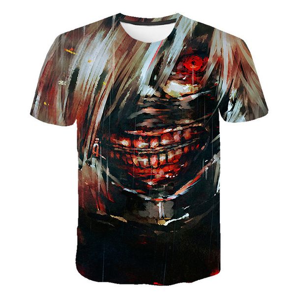 

tokyo ghoul blood japan anime cosplay 3d print shirts kawaii aesthetic anime men clothing