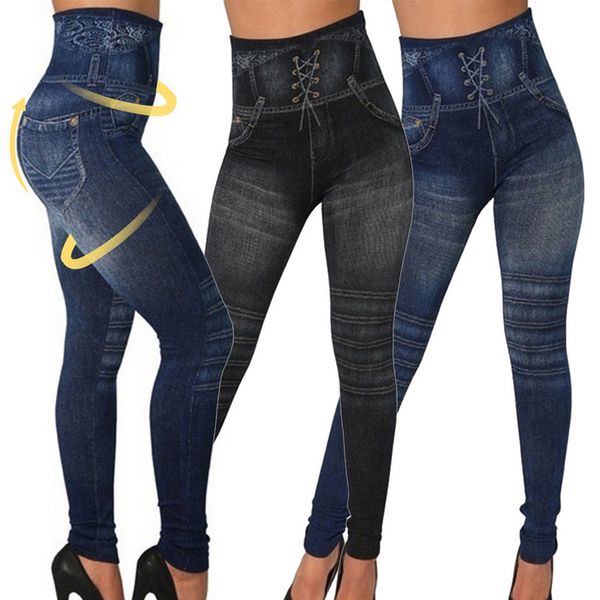 

leggings jeans for women denim pants slim jeggings fitness plus size leggins pant, White;red