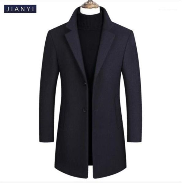 

single breasted coats mens outerwear casual wool tweed long coat lapel neck mens coat windbreaker warm cashmere, Black;brown