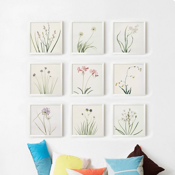 

spring flower language north europe small fresh flower hanging picture modern simple living room decoration painting frameless