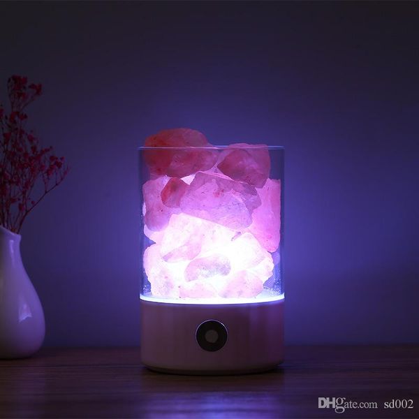 

himalaya salt night lamp increase negative ion purified air nightlight help sleep restrain radiation light novelty home items 30yx ii
