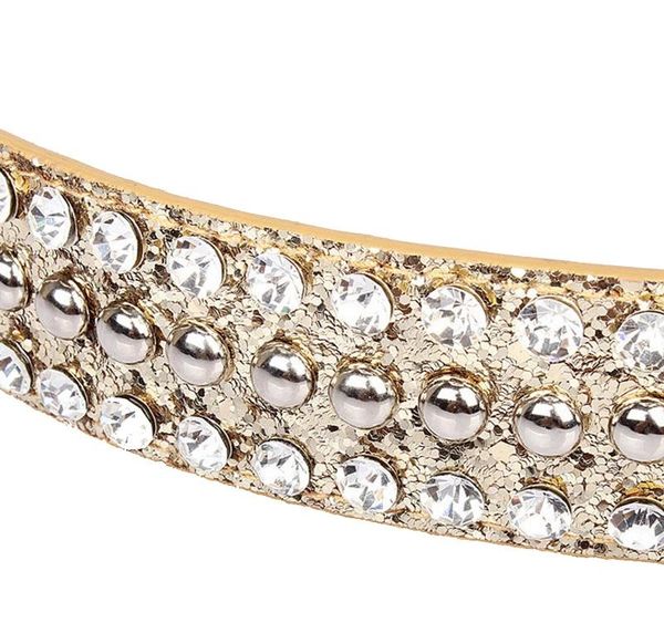 

new fashion design leather belt for women rhinestone buckle belts women jean strap gold sliver color 110,125 cm length01, Black;brown