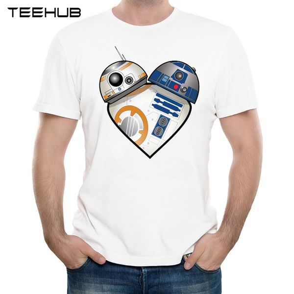 

new arrivals 2019 men's summer fashion famous robot printed short sleeve t-shirt cool soft tee