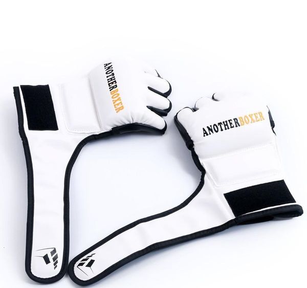 

half finger muay thai boxing gloves guanti mma training sport fitness fighting boxeo kick boxing gloves kickboks pads