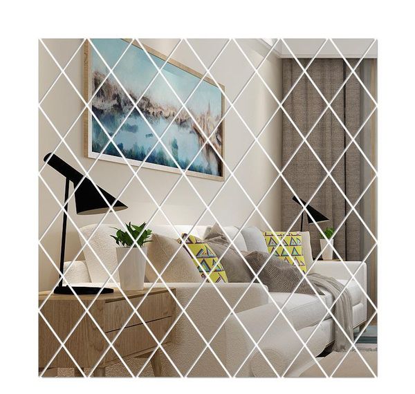 

beautiful effect diamond embossed mirror 58-piece mural decor diy wall sticker acrylic waterproof kitchen sticker fashion wall mkruk wrhome