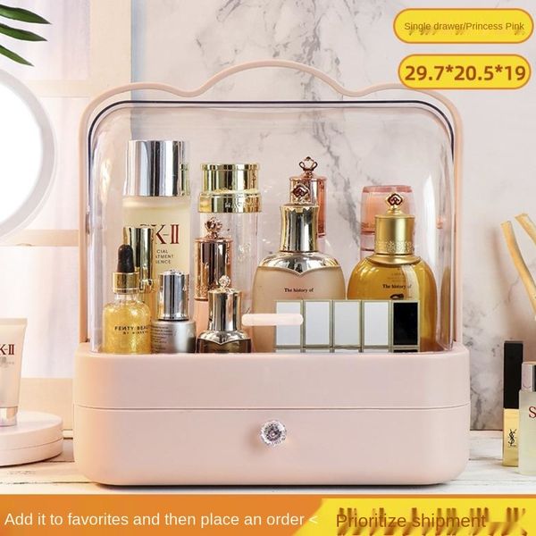

internet celebrity dressing table cosmetics storage box tiktok same household sorting box dressing table skin care products storage rack dus