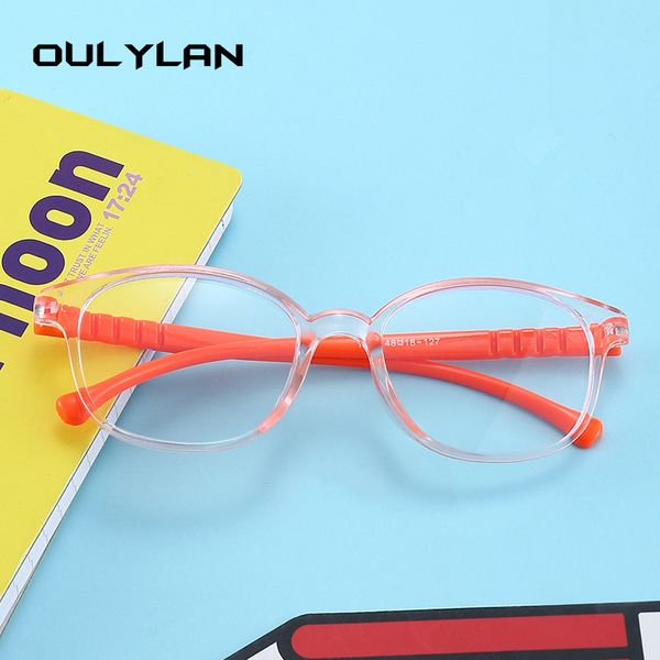 

sunglasses oulylan baby anti-blue light glasses for child kids optical eyeglasses computer eyewear candy colorful soft frame goggle, White;black