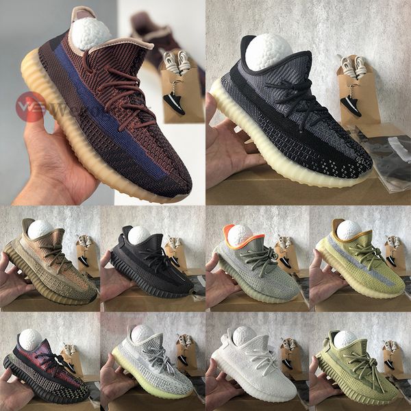 

with ball box socks zyon abez yecher asriel black reflective kanye west running shoes triple white cinder men trainers women sneakers 36-48