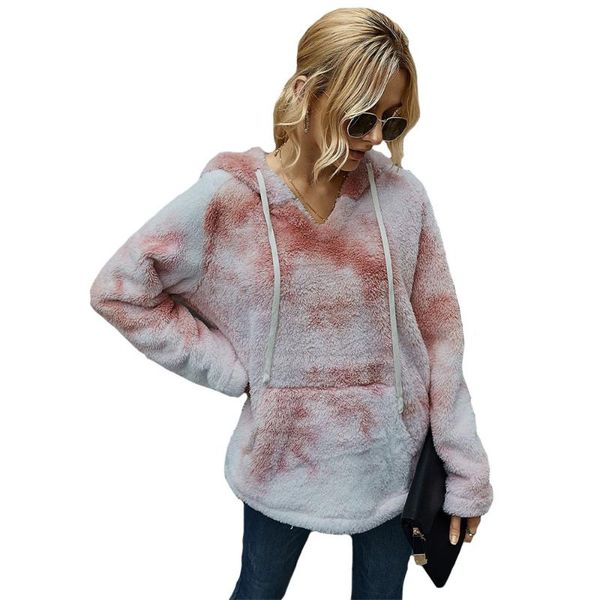 

new women sweaters fleece plaid thicken plush ladies zip lapels sweater camouflage printed long sleeve loose pullover clothing, White;black