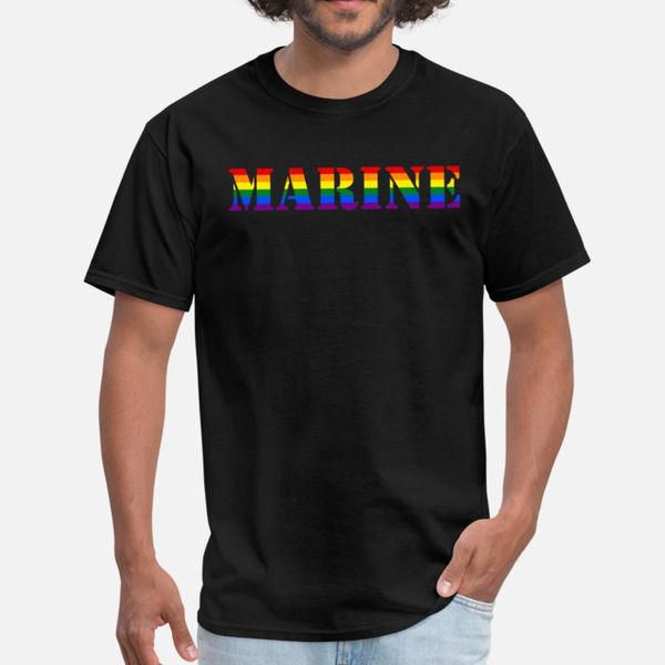 

marine corps rainbow lgbt pride military t shirt men customize cotton round collar basic solid crazy building summer style standard shirt