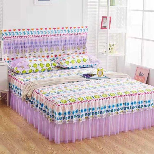 

sanding sheet room bedspreads romantic bed decoration fashional queen girl soft fitted for skirt lace king home bedspread pqote