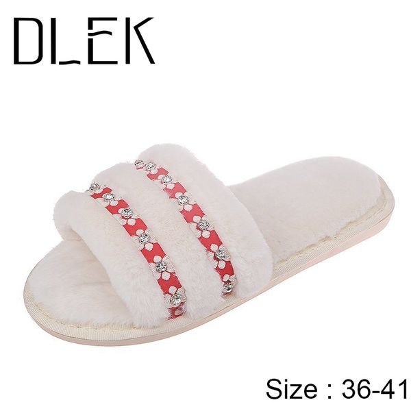 

2020 fashion sipper new cute ins flower cotton slippers female autumn and winter comfortable home plush cotton shoes, Black