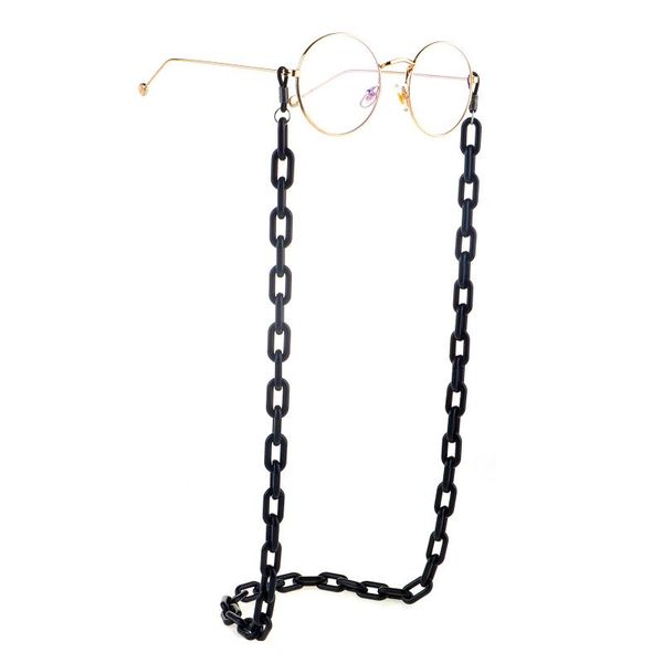 

punk resin acrylic plastic white black glasses chain simple retro fashion women glasses chain non-slip sunglasses accessories, Silver