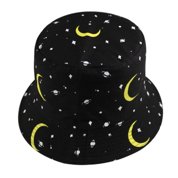 

hats new white pink fashion casquette 2020 women caps fisherman bucket galaxy summer moon foxmother yellow sun fishing star jmreb, Black;white