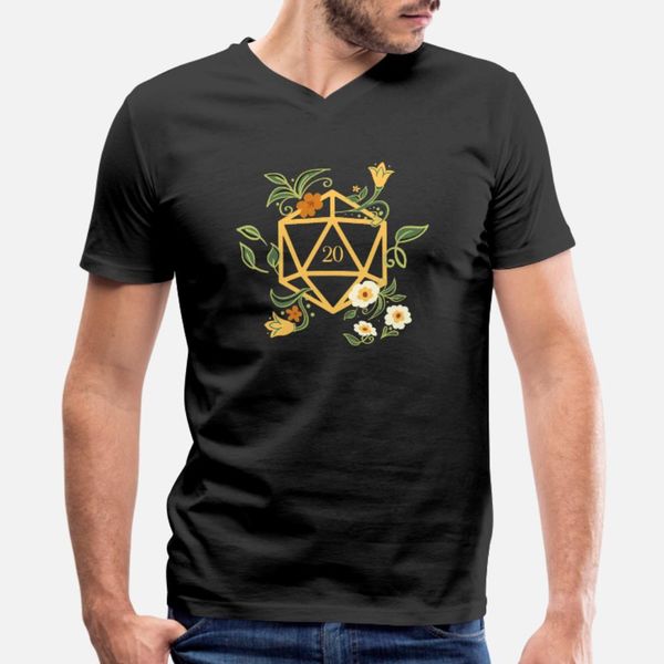 

d20 dice nature lover druid tablerpg t shirt men print short sleeve s-xxxl solid color fitness breathable spring letters shirt