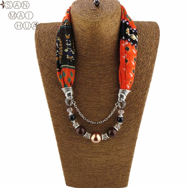 

scarves 2021 bohemia women jewelry pendants chiffon scarf wraps bandana gilr soft necklace female foulard hijab muslim head scarve, Blue;gray