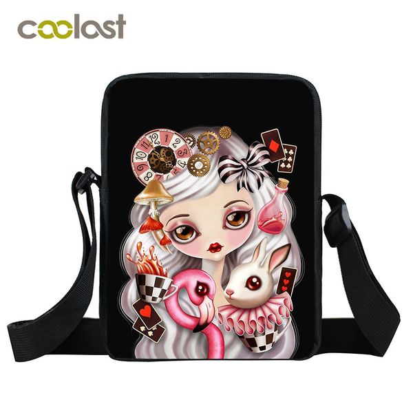 

fairy tale printing mini messenger bag women handbag boys girls shoulder bags children school book bags kids cross bag gift