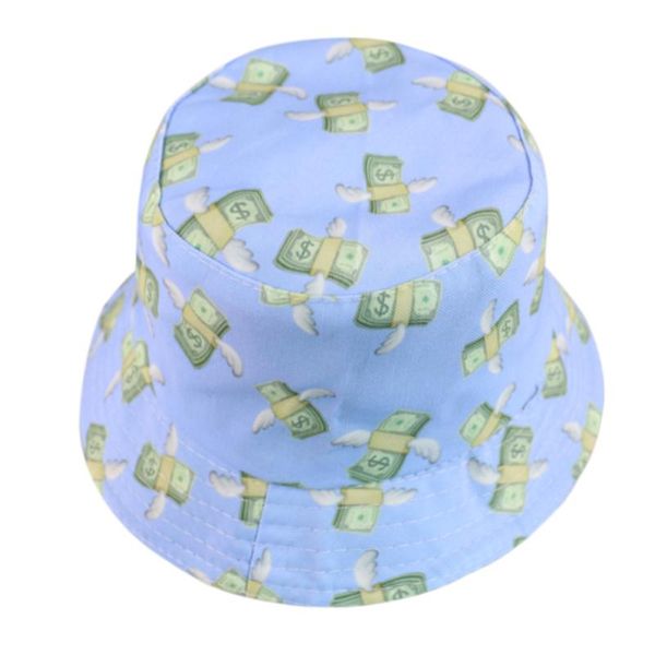 

outdoor dollar gorras sky caps print new man fishing hunting woman bucket hats foxmother summer blue klgir mycutebaby007, Black;white