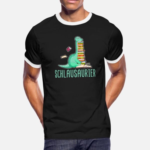 

clueless dinosaur with book pile t shirt men personalized cotton round neck homme graphic authentic summer style novelty shirt