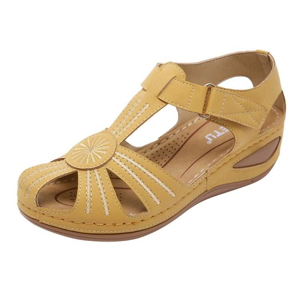 

women's ladies girls shoes woman comfortable ankle hollow round toe hollow out sandals soft bottom sole shoes patos de mujer, Black