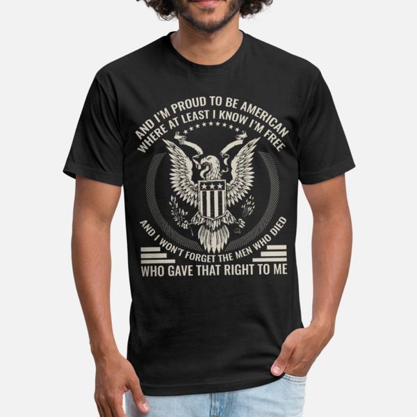 

military i m proud to be american awesome t t shirt men printing short sleeve crew neck fit interesting authentic spring cool shirt