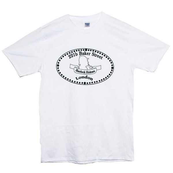 

шерлок холмс тенниска ретро лондон бейкер-стрит подарочных мужского женский хлопка верх, White;black