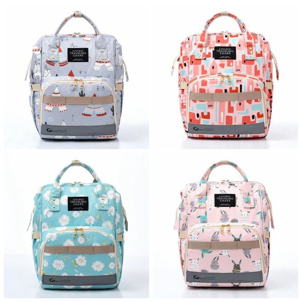 

large capacity mummy maternity nappy bag outdoor mom's backpack nursing bag mummy travel backpack zippers baby care bag ing
