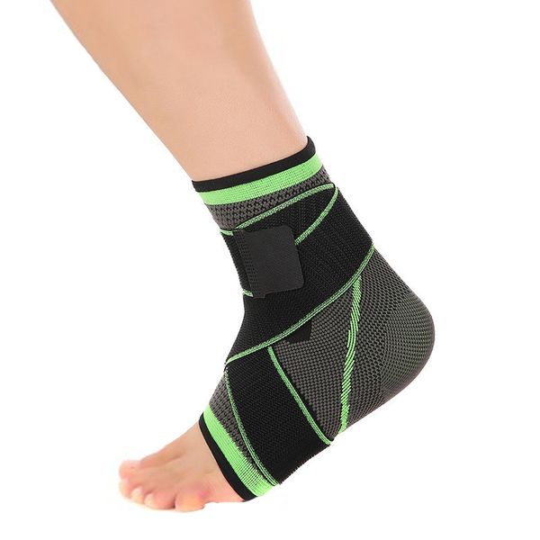 

ankle support 1pcs 3d weaving elastic nylon strap brace badminton basketball football taekwondo fitness heel protector, Blue;black
