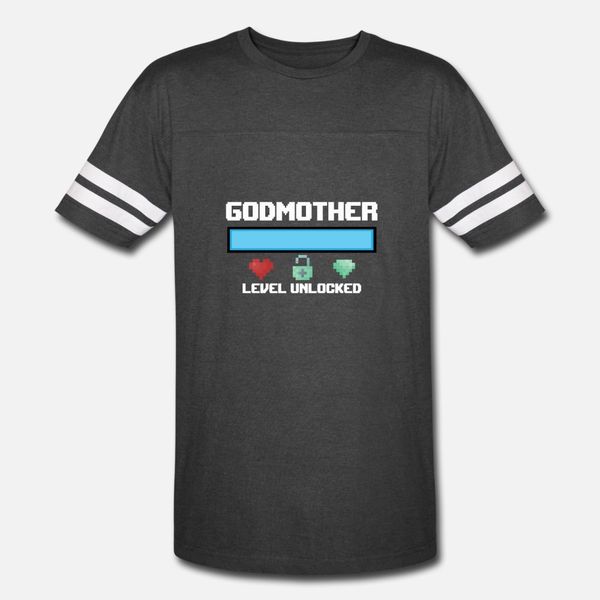 

new godmother gift godmother level unlocked t shirt men create short sleeve s-xxxl leisure fit funny casual summer style trend shirt