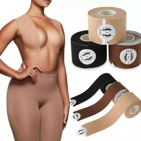 Boob Tape BHs Frauen selbstklebende unsichtbare Volumen-BH Nippel Pasties Abdeckungen Brustlift Tape Push Up Bralette trägerlose Pads Sticky235m