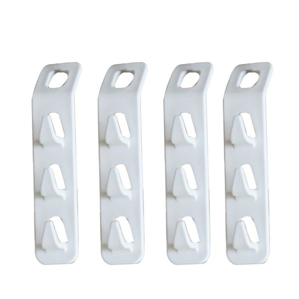 

4pcs space saving organizer multifunctional home cabinet clothes hook connection