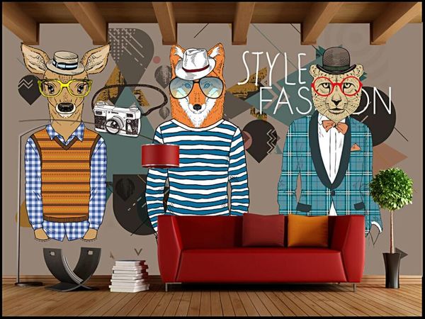 

3d wallpaper custom p mural on the wall hand drawn abstract animal clothing store home decor 3d wall murals wallpaper for living room