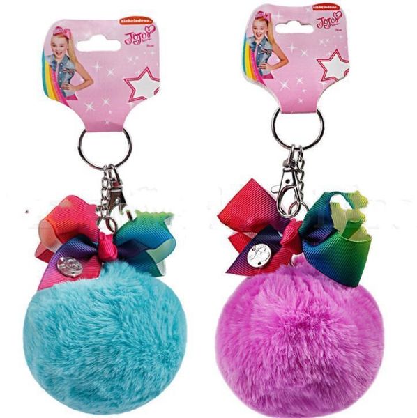 

keychain chain pompom fashion cartoon pendant ball key car jewelry bag gift female hanging otsweet ftojw, Silver