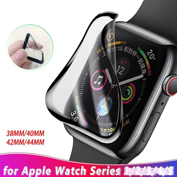 

3d gurved screen protector for apple watch 5 4 3 2 1 protective film soft not tempered glass for iwatch 40mm 44mm 40mm 38mm